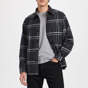 Theory Clyfford Waren Windowpane Shirt Jacket